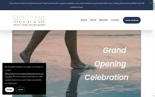Concierge Podiatry and Spa website