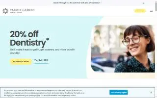 Pacific Harbor Dental Group website