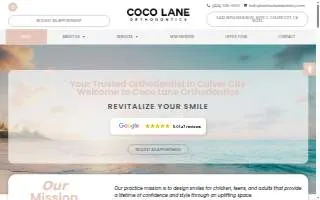 Coco Lane Orthodontics Culver City website