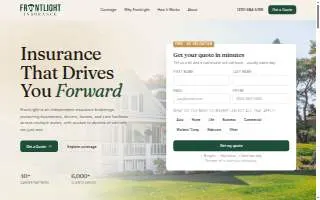 Frontlight Insurance Services website
