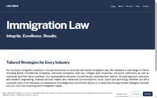 Loke Walsh Immigration Law website