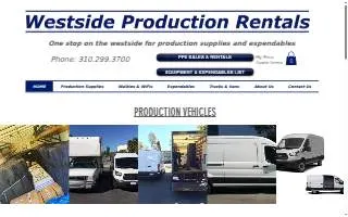 Westside Production Rentals website