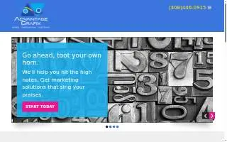 Advantage Grafix website