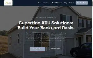 Cupertino ADU Solutions website