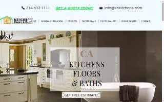 CA Kitchens Floors & Baths website
