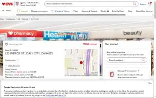 CVS Pharmacy of Daly City website