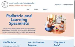 Speech Goals Speech Therapy Inc of Daly City website