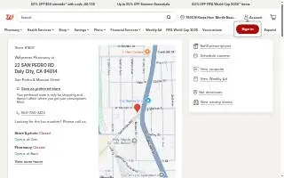 Walgreens Pharmacy of Daly City website