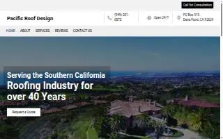 Pacific Roof Design website