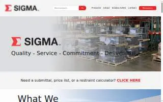 SIGMA Appliances Inc website