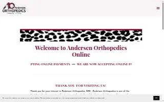 Andersen Orthopedics, A Professional Corporation website