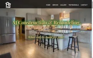 aj construction website