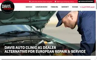 Davis Auto Clinic website