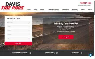 Davis Tire Pros website