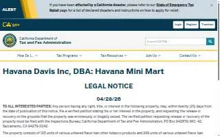 Havana Mini Mart website