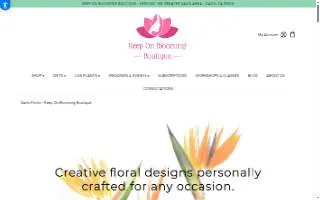 Keep On Blooming Boutique website