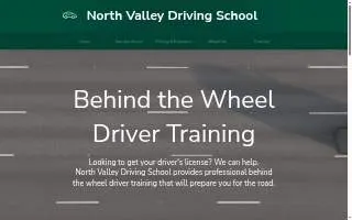 North Valley Driving School website