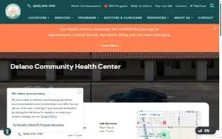 Clinica Sierra Vista - Delano Community Health Center website
