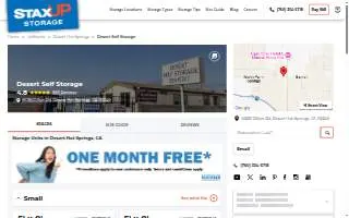 Desert Self Storage website