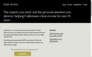Jewel Escrow Inc website