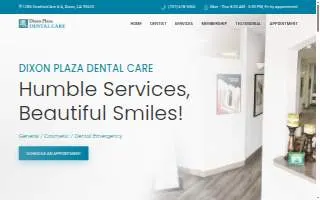 Dixon Plaza Dental Care website