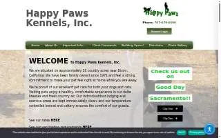 Happy Paws Kennels, Inc. website