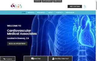 Cardiovascular Medical Associates website