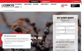 Corky's Pest Control of Downey website