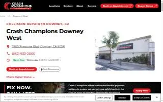 Crash Champions Collision Repair Downey West website