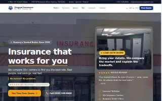 Original Insurance Services website