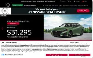 Dublin Nissan website