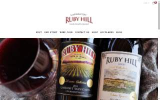 Ruby Hill Winery website