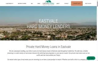 Hard Money Lenders Eastvale CA website