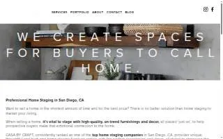 CASA BY CRAFT HOME STAGING website