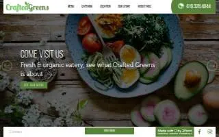 Crafted Greens website