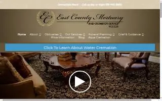 East County Mortuary & Cremation Services website