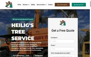Heilig's Tree Service website