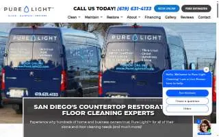 Pure Light Cleaning website