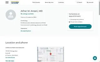 Athar M. Ansari, MD - California Heart and Vascular website