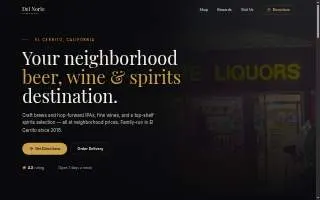 Del Norte Liquors website