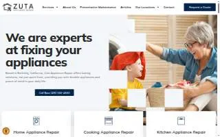 Zuta Appliance Repair website
