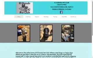 El Dorado Pet Club website