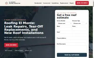El Monte Roofing Contractors website