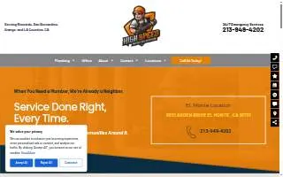 High Speed Rooter & Plumbing website
