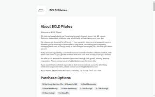 BOLD Pilates
