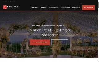 Brilliant Event Lighting website