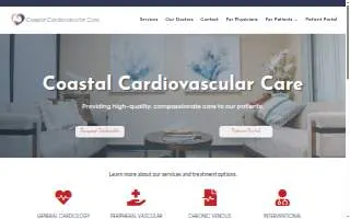 Coastal Cardiovascular Care website