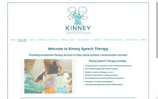 Kinney Speech Therapy website