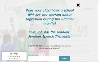 Be Brave Speech Therapy, Inc. website