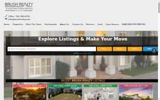 Brush Realty website